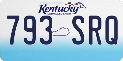 KY license plate 793SRQ