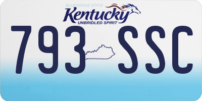 KY license plate 793SSC