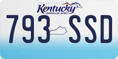 KY license plate 793SSD