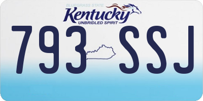 KY license plate 793SSJ