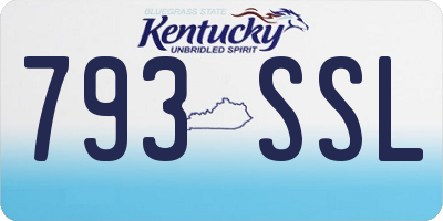 KY license plate 793SSL