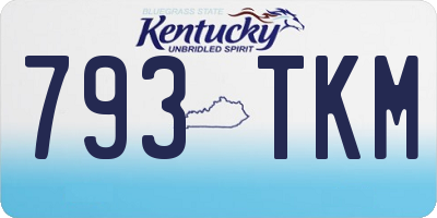KY license plate 793TKM