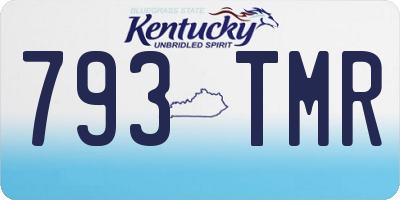 KY license plate 793TMR