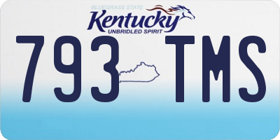 KY license plate 793TMS