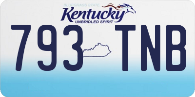 KY license plate 793TNB