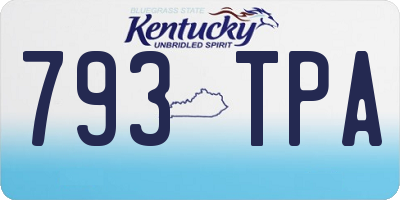 KY license plate 793TPA