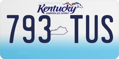 KY license plate 793TUS