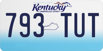 KY license plate 793TUT