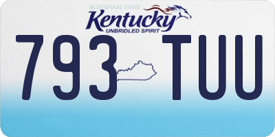 KY license plate 793TUU
