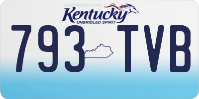 KY license plate 793TVB