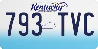 KY license plate 793TVC