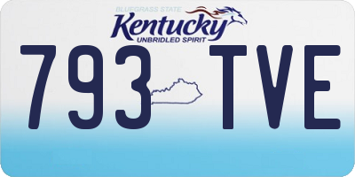 KY license plate 793TVE