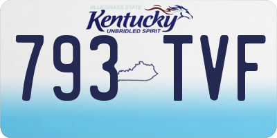 KY license plate 793TVF