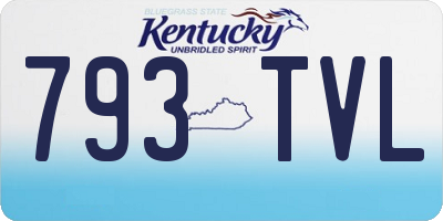 KY license plate 793TVL