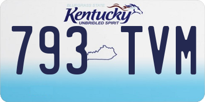 KY license plate 793TVM