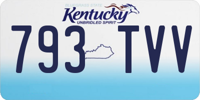KY license plate 793TVV