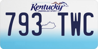 KY license plate 793TWC
