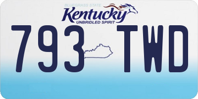 KY license plate 793TWD