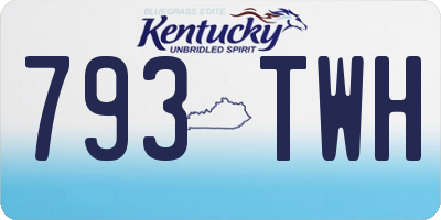 KY license plate 793TWH