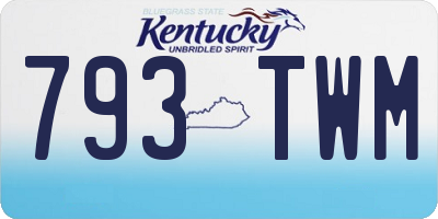 KY license plate 793TWM