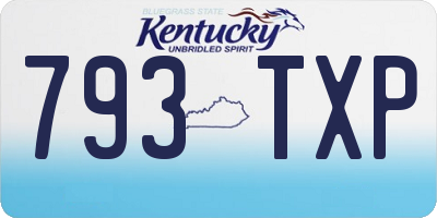 KY license plate 793TXP