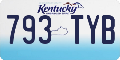 KY license plate 793TYB