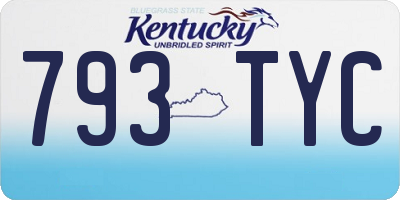 KY license plate 793TYC