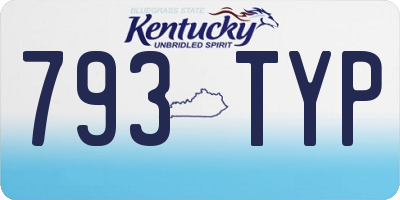 KY license plate 793TYP