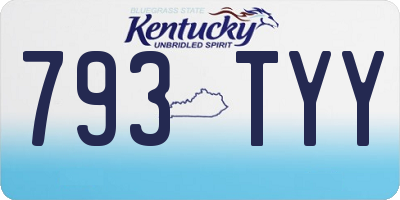 KY license plate 793TYY