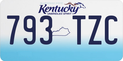 KY license plate 793TZC