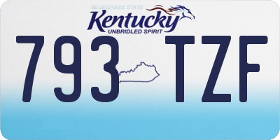 KY license plate 793TZF