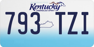 KY license plate 793TZI