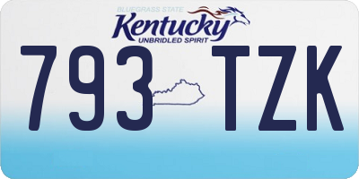KY license plate 793TZK