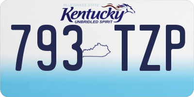 KY license plate 793TZP