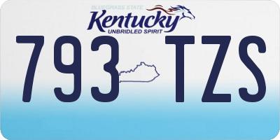 KY license plate 793TZS