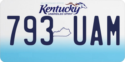 KY license plate 793UAM