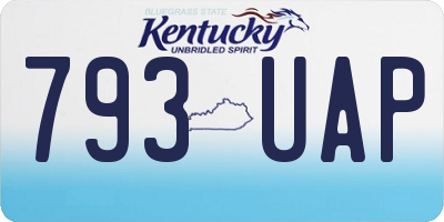 KY license plate 793UAP