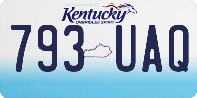 KY license plate 793UAQ