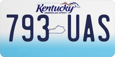 KY license plate 793UAS