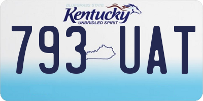 KY license plate 793UAT