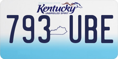 KY license plate 793UBE