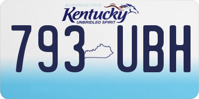KY license plate 793UBH