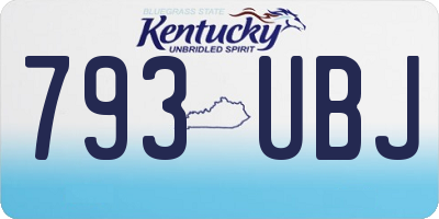 KY license plate 793UBJ