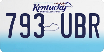 KY license plate 793UBR