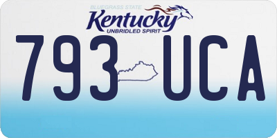 KY license plate 793UCA