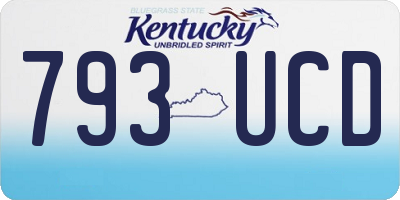 KY license plate 793UCD