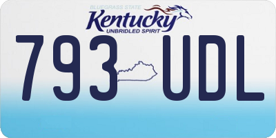 KY license plate 793UDL