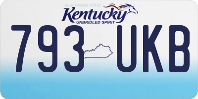 KY license plate 793UKB