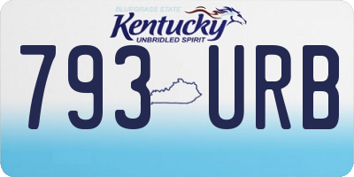 KY license plate 793URB