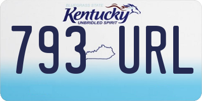 KY license plate 793URL